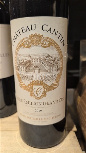 Bordeaux Saint-Émilion Grand Cru Château Cantin 2019