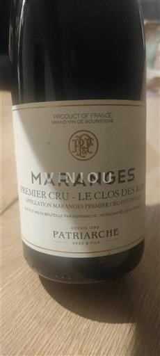 Bourgondië Maranges Premier Cru Patriarche Le Clos des Rois 2023