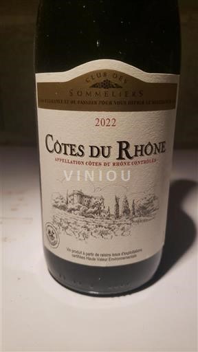 Rona dolina Côtes-du-Rhône Club des Sommeliers 2022