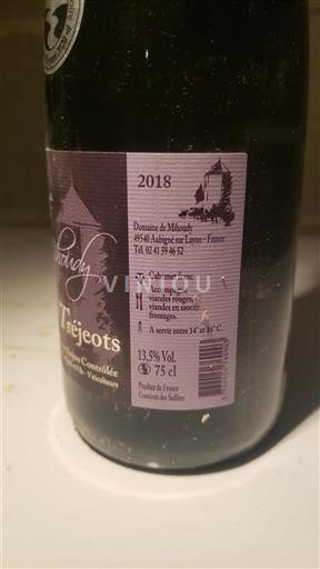 Loiretal Anjou Domaine Mihoudy Les Tréjeots 2018