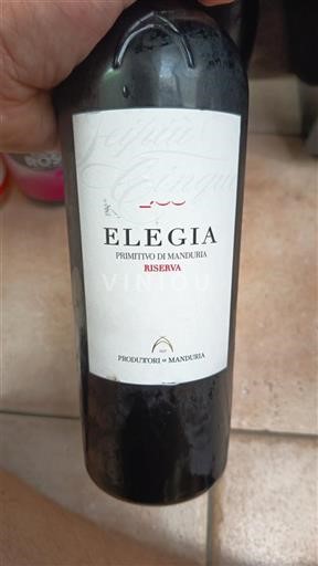 Apulia Primitivo di Manduria Produttori di Manduria Elegia Sin añada