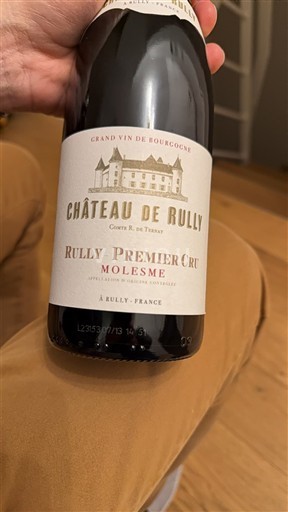 Vine Rouge sec Molesme Château Rully 2022 Frankrig Bourgogne Rully AOC Premier Cru