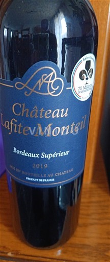 Bordeaux Bordeaux Supérieur Château Lafite Monteil 2019