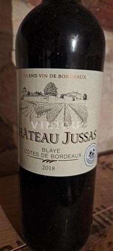 Bordéus Blaye-Côtes-de-Bordéus Château Jussas 2018