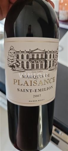 Bordeaux Saint-Émilion Marquis de Plaisance 2007