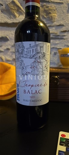 Вина Rouge sec L'inopiné Château Balac 2021 Франція Бордо Го-Медок AOC