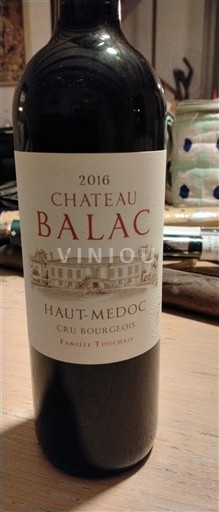 Bordeaux Haut-Médoc Château Balac 2016