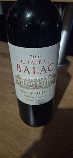 Bordeaux Haut-Médoc Château Balac 2016