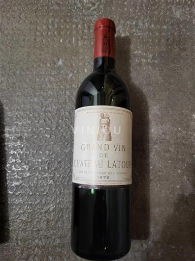 Bordeaux Pauillac Premier Grand Cru Classé Château Latour Grand Vin 1972