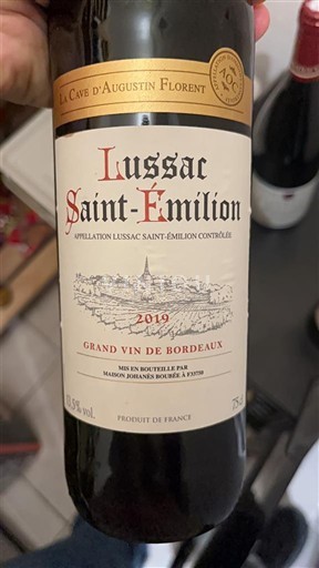 Bordeaux Lussac-saint-émilion La Cave Augustin Florent 2019