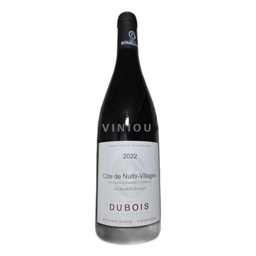 Burgundi Côte de Nuits -kylät Dubois Les Monts de Boncourt 2022