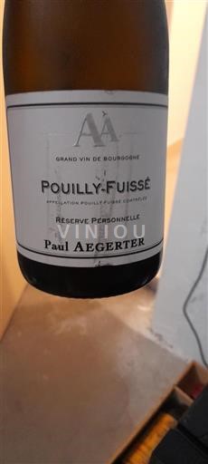 Burgundy Pouilly-Fuissé Paul Aegerter Réserve Personnelle Non-Vintage