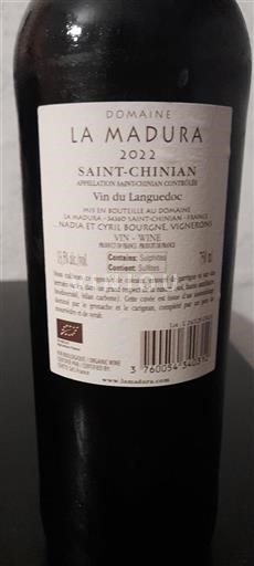 Languedoc Saint-Chinian Domaine La Madura 2022