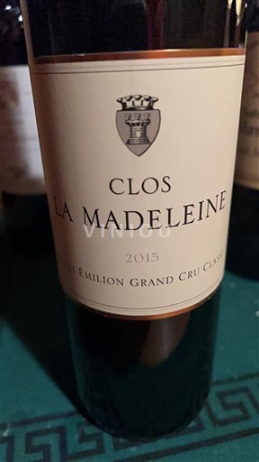 Bordeaux Saint-Émilion Grand Cru Clos La Madeleine 2015