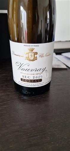 Loire Valley Vouvray Domaine Clos Naudin Foreau 2020
