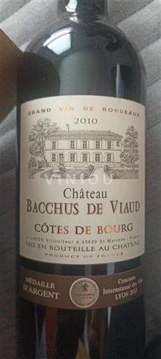 Burdeos Côtes-de-bourg Château Bacchus de Viaud 2010