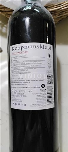 Kustområdet Stellenbosch Koopmanskloof Pinotage 2023