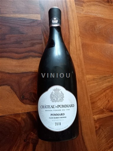 Burgundy Pommard Château Pommard Clos Marey-Monge Monopole 2018