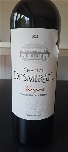 Bordeaux Margaux Grand Cru Château Desmirail 2021