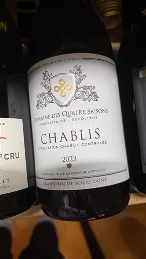 Burgundy Chablis Domaine Des Quatre Saisons 2023