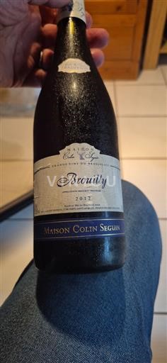 Vin Rouge sec Tradition Maison Colin Seguin 2012 France Beaujolais Brouilly AOC