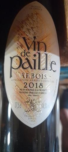 Jura Arbois Fruitière Vinicole Arbois Vin de Paille 2018