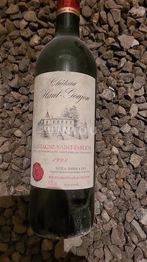 Bordéus Montagne-saint-émilion Château Haut-Goujon 1998