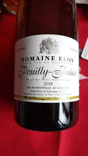 Burgundi Pouilly-fuissé Domaine Eloy 2018