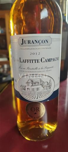 South West Jurançon Clos Laffitte Campagne 2012