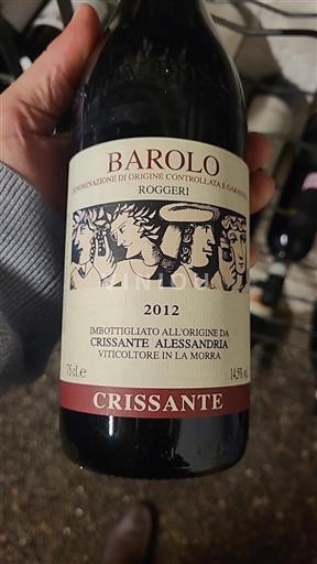 Piedmont Wines Barolo Crissante Alessandria Roggeri 2012