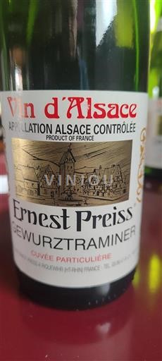 Alsace Grand Cru Ernest Preiss Particulière Icke årgångsbetecknad