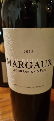 Bordeaux Margaux Lucien Lurton & Fils 2018