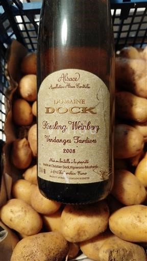 Alsace Vendanges Tardives Domaine Dock Riesling Weinberg Vendanges Tardives 2008