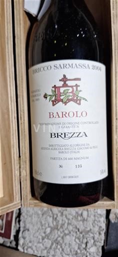 Piedmont Wines Barolo Brezza Bricco Sarmassa 2004