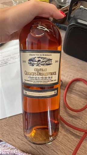 Bordéus Graves Supérieures Château Cherchy-Desqueyroux 2003