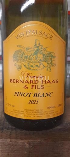 Alsazia Grand Cru Domaine Bernard Haas & Fils Pinot Blanc 2021