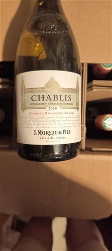 Burgundy Chablis J. Moreau & Fils Hommage à Mademoiselle Victoire 2020