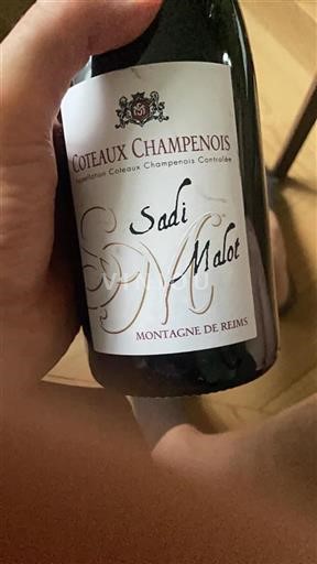 Champaña Coteaux champenois Sadi Malot Sin añada