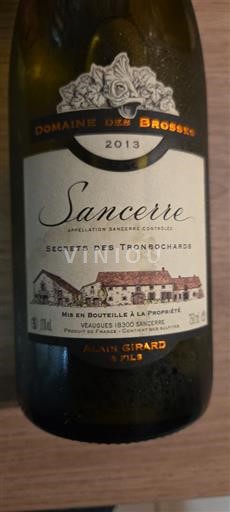 Loire Valley Sancerre Domaine Des Brosses Secrets des Tronbochards 2013