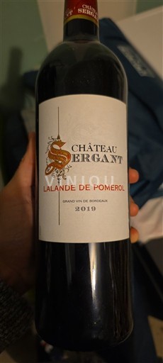 Bordoja Lalande-de-pomerol Château Sergant 2019