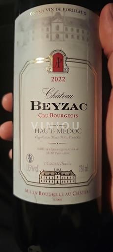Bordeaux Haut-Médoc Cru Bourgeois Château Beyzac 2022