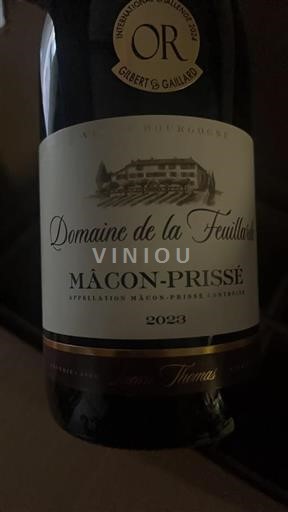 Borgogna Mâcon e Mâcon-Villages Domaine La Feuillarde 2023