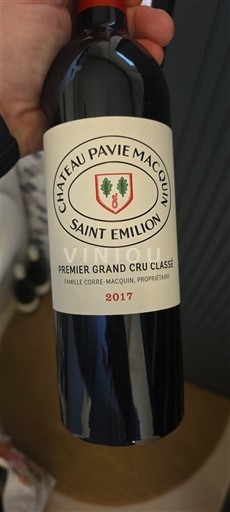 Bordeaux Saint-Émilion Premier Grand Cru Classé Château Pavie Macquin 2017