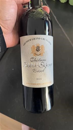 Bordéus Saint-Émilion Grand Cru Premier Grand Cru Classé Château Beau-Séjour Bécot 2014