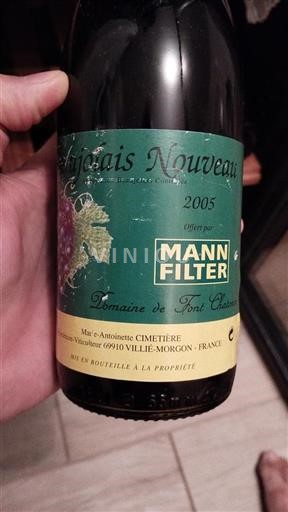 Beaujolais Beaujolais Nouveau Domaine Font Chabrol 2005