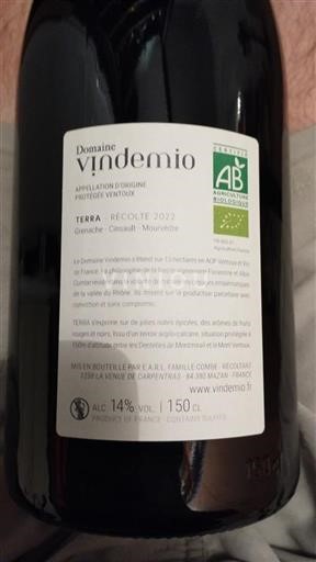 Rhônetal Ventoux Domaine Vindemio Terra 2022