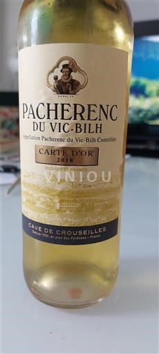 Sud-Ovest Pacherenc-du-vic-bilh Cave de Crouseilles Carte d'Or 2018