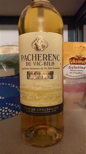 Sudoeste Pacherenc-du-vic-bilh Cave de Crouseilles Carte d'Or 2018