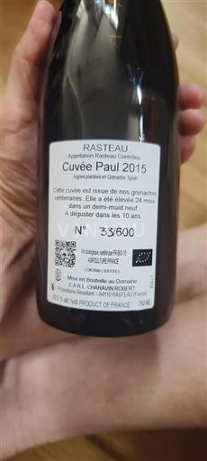 Rhônen laakso Rasteau Charavin Robert Paul 2015