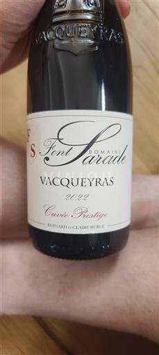 Rhônen laakso Vacqueyras Domaine Font Sarade Prestige 2022